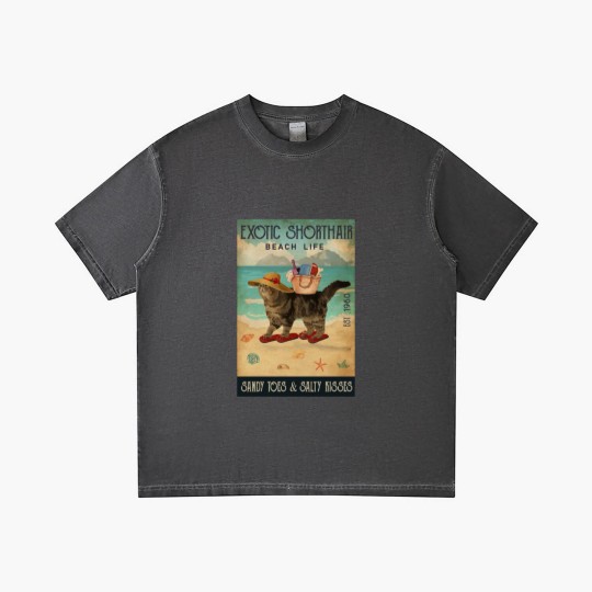 Discover Beach Life Sandy Toes Exotic Shorthair cat gift Gradient T Shirts