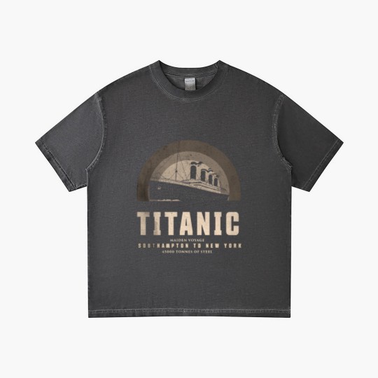 Discover RMS Titanic "The Ship of Dreams" Gradient T Shirts