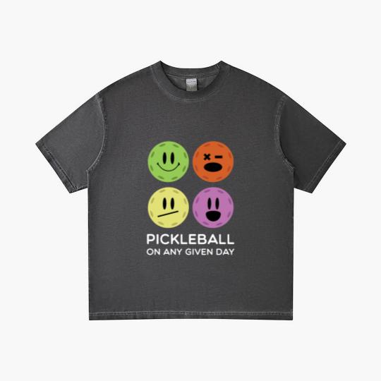 Discover Gift for Pickleball Players Any Given Day Funny Gradient T Shirts