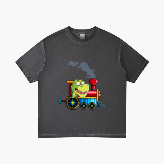 Discover Funny Dinosaur Riding A Train Tyrannosaurus Dino B Gradient T Shirts