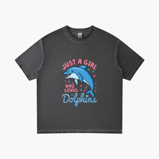 Discover Dolphin Just A Girl Dolphins Gift Gradient T Shirts
