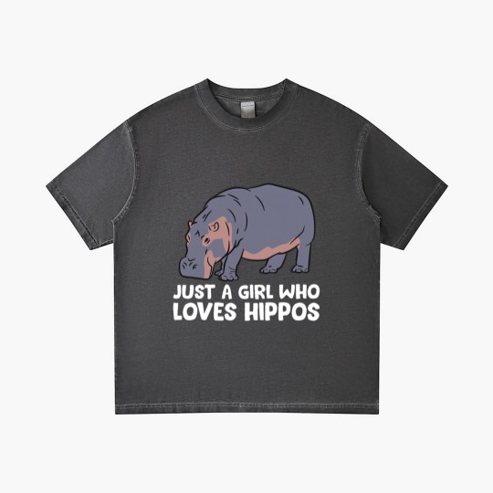 Discover Hippo Girl Just a Girl Who Loves Hippos Gradient T Shirts