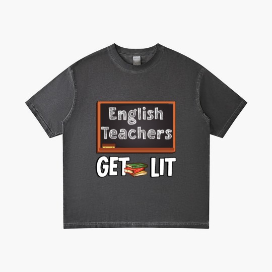 Discover Book Chalk Teacher English Literature Blackboard Gradient T Shirts