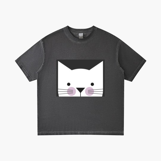 Discover Peek-a-Boo Kitty, Black and White with Lavender Cheeks - Cats - Gradient T Shirts