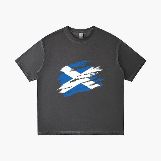 Discover Scottish Flag Scotland Football Rugby Cricket Gradient T Shirts