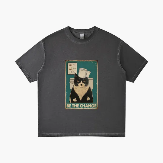 Discover Be The Change Tuxedo Cat kitten quotes gift Gradient T Shirts