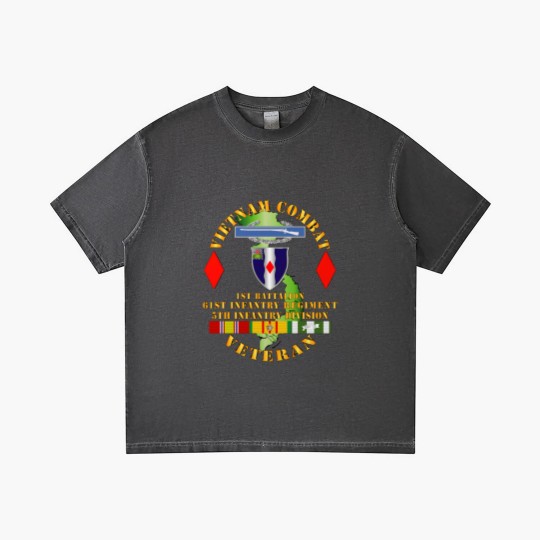 Discover Vietnam Combat Vet - 1st Bn 61st Infantry - 5th Inf Div SSI - Vietnam Combat Vet 1st Bn 61st Infan - Gradient T Shirts