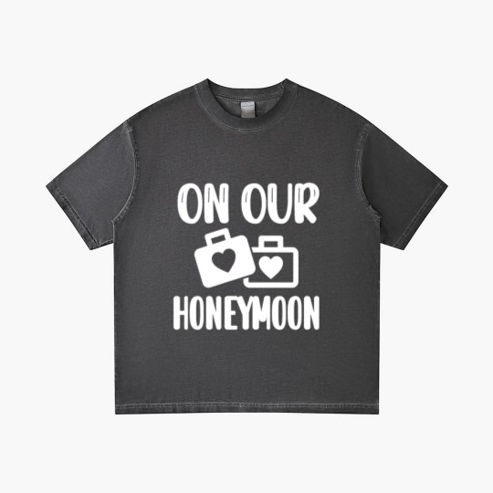 Discover Honeymoon Vacation Wedding Couple Honeymooning Gradient T Shirts