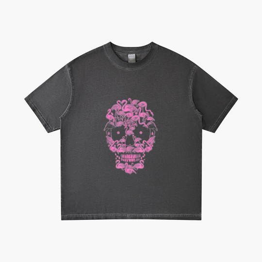 Discover Flamingo Skulls Funny Flamingo Lover Halloween Gradient T Shirts