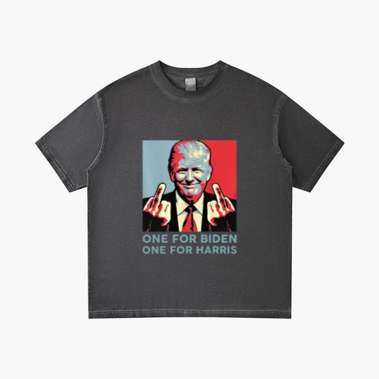 Discover Middle Finger Biden Republican American Flag Gradient T Shirts