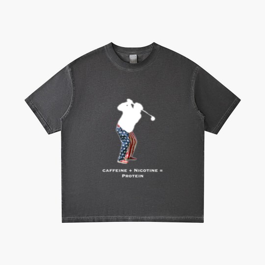 Discover Caffeine + Nicotine = Protein Gradient T Shirts