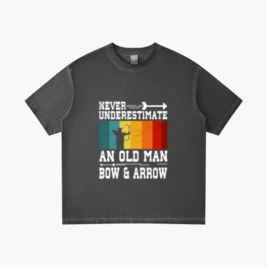 Discover Never Underestimate An Old Man With Bow and Arrow Gradient T Shirts
