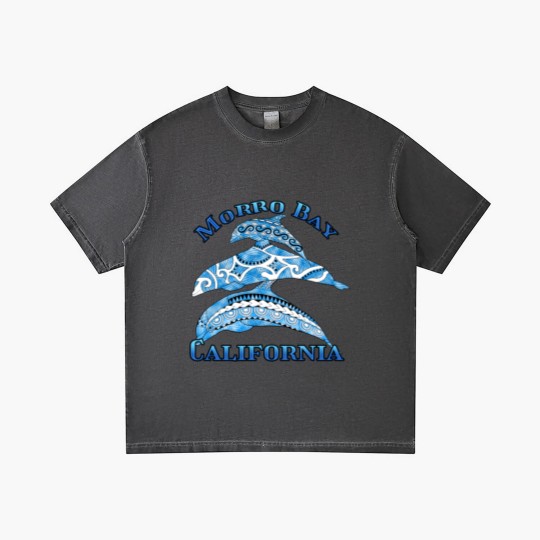 Discover Morro Bay California Vacation Tribal Dolphins Gradient T Shirts
