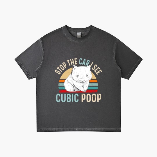 Discover Stop the car I see cubic poop Design for a Wombat Gradient T Shirts