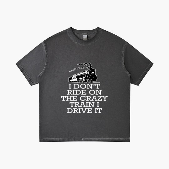 Discover I don't ride on the crazy train i drive it Gradient T Shirts