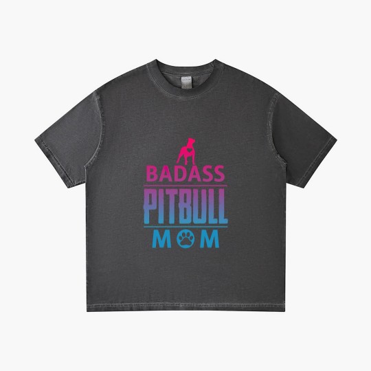 Discover Badass pitbull Mom Gradient T Shirts