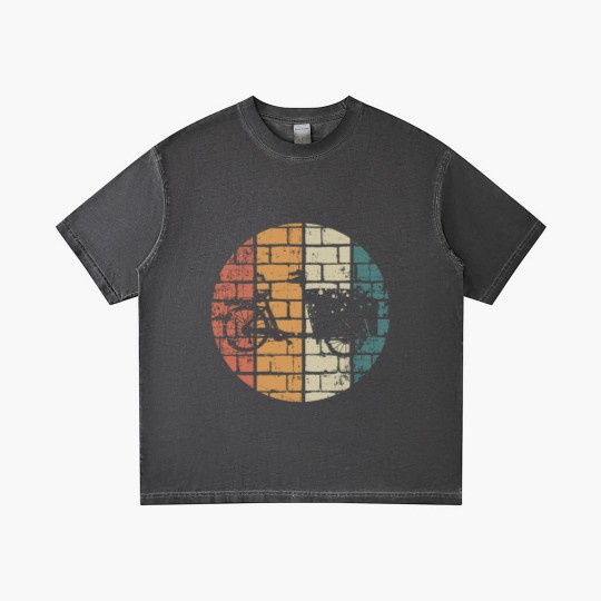 Discover Cargo Bike Retro Gradient T Shirts