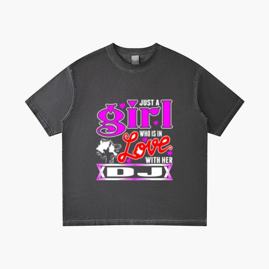 Discover A Girl Love With Her DJ Gradient T Shirts
