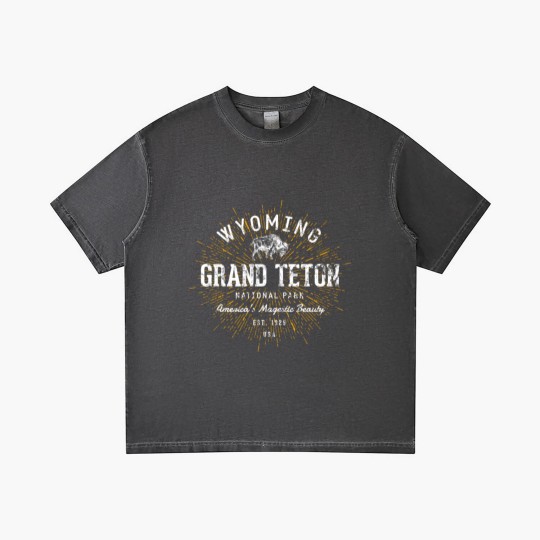 Discover Retro Vintage Grand Teton National Park Gradient T Shirts