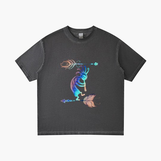 Discover Native American Kokopelli With Two Feathers 2 Gradient T Shirts