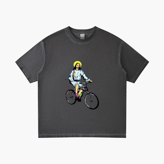 Discover Christ on a bike Gradient T Shirts