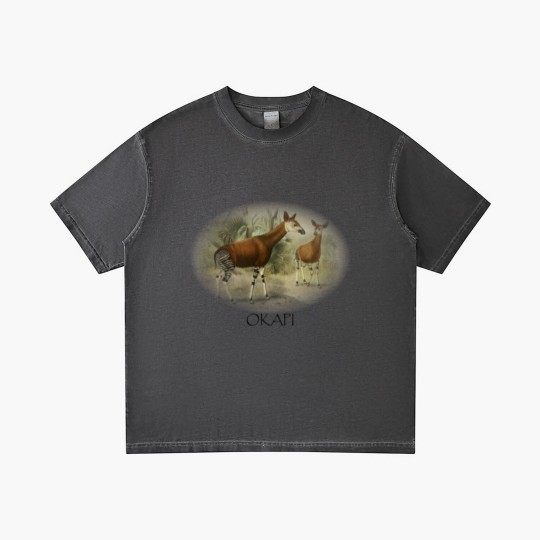 Discover Okapi Mom And Baby Zebra Giraffe Wild Forest Lover Gradient T Shirts