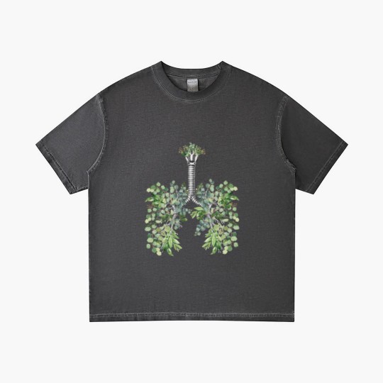 Discover Lung Anatomy, green leaves, Cancer Awareness - Lungs - Gradient T Shirts
