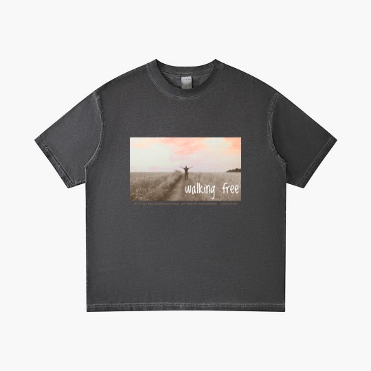 Discover Walking Free - Freedom because of Jesus Christ Gradient T Shirts