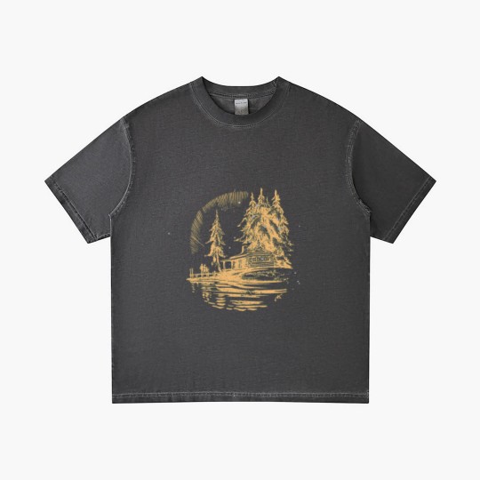 Discover cabin by lake vintage Gradient T Shirts