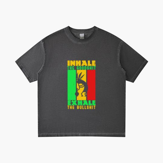 Discover Weed Inhale Goodshit Exhale Bullshit Gradient T Shirts
