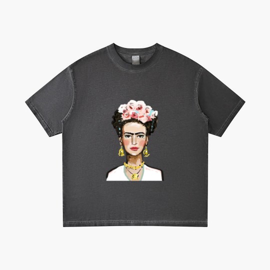Discover Frida Kahlo Gold Earrings Museum Art Gradient T Shirts