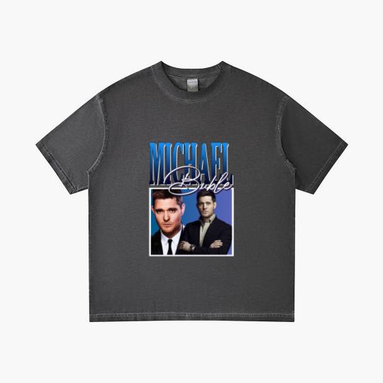 Discover Michael Bubl Vintage 90's Gradient T Shirts | Michael Bubl Gradient T Shirts
