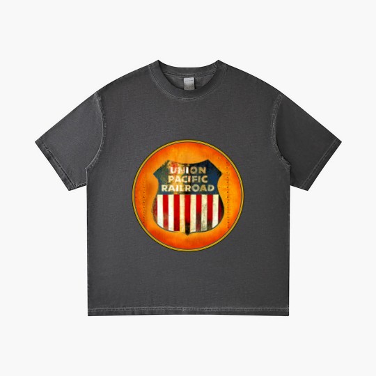 Discover Union Pacific Railroad - Badge - Railroad - Gradient T Shirts