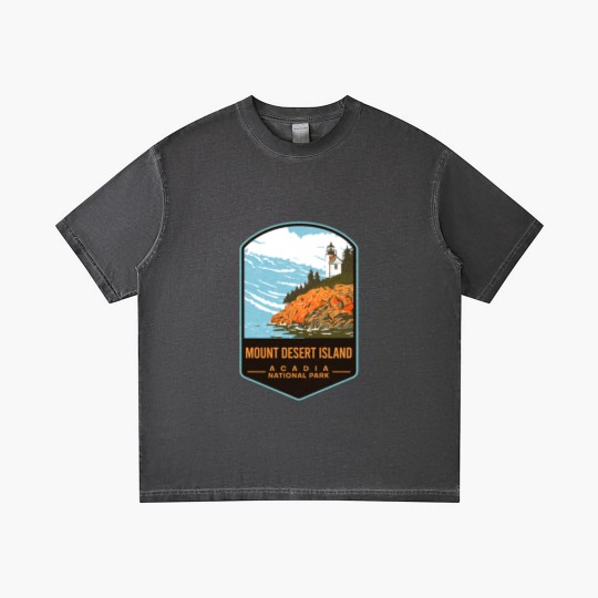 Discover Mount Desert Island Acadia National Park Gradient T Shirts