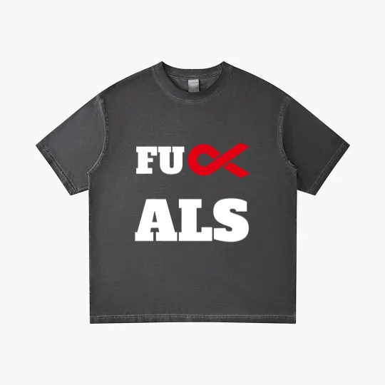 Discover Fuck ALS Awareness Month Red Ribbon Gradient T Shirts