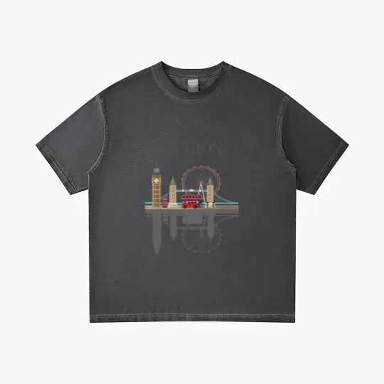 Discover London Souvenir City Vintage British UK Gradient T Shirts