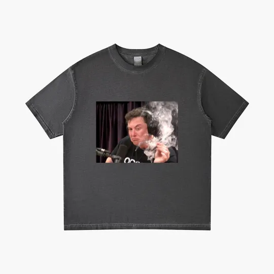 Discover Pfnetie  Elon Musk Smokes Short Sleeve Gradient T Shirts