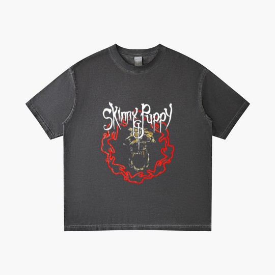 Discover Logos Skinny Puppy band Graphic Gradient T Shirts