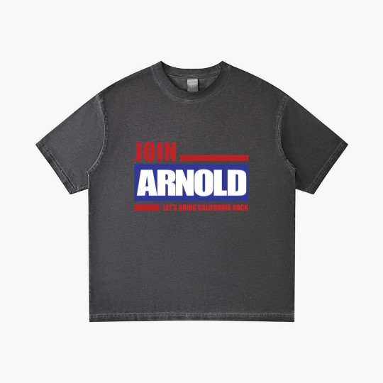 Discover Arnold Schzenegger 2003 Campaign Logo Gradient T Shirts
