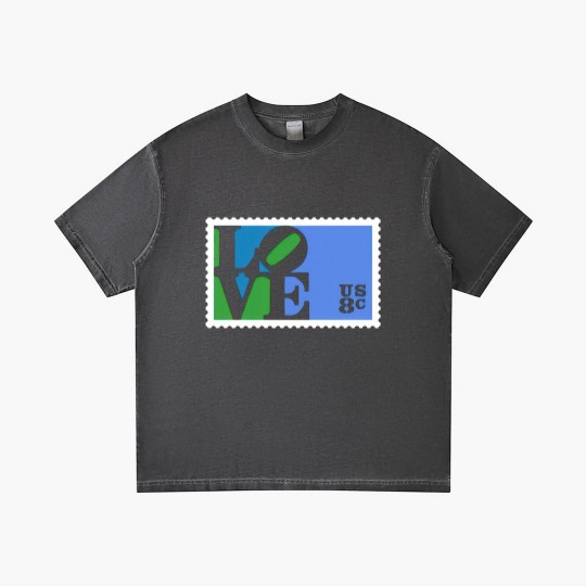 Discover Love Stamp Stencil (Robert Indiana) - Love - Gradient T Shirts