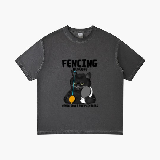Discover BLACK CAT FENCING BEACUSE OTHER SPORT ARE POINTLES Gradient T Shirts