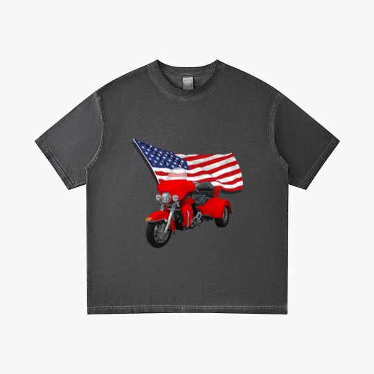 Discover Trike with Flag Gradient T Shirts