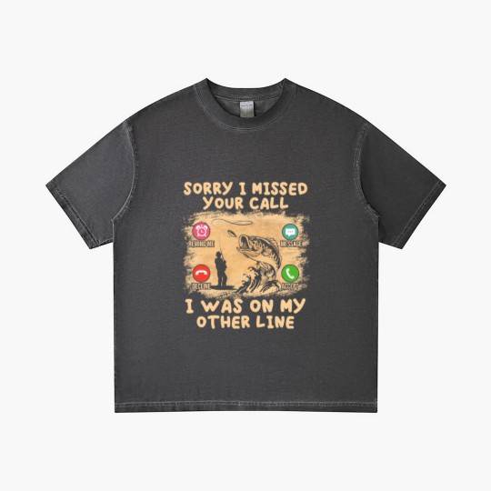 Discover Fishing Lover Sorry I Missed Your Call I Was On My Other Line Gradient T Shirts