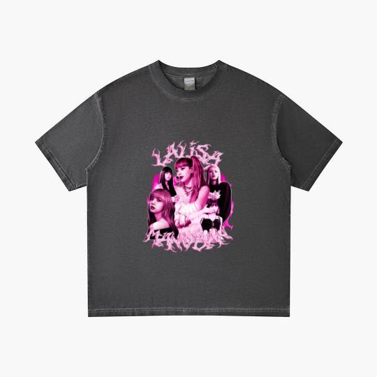 Discover Lalisa Heavy Lisa Blackpink Vintage Gradient T Shirts, Blackpink Lalisa Manoban Merch