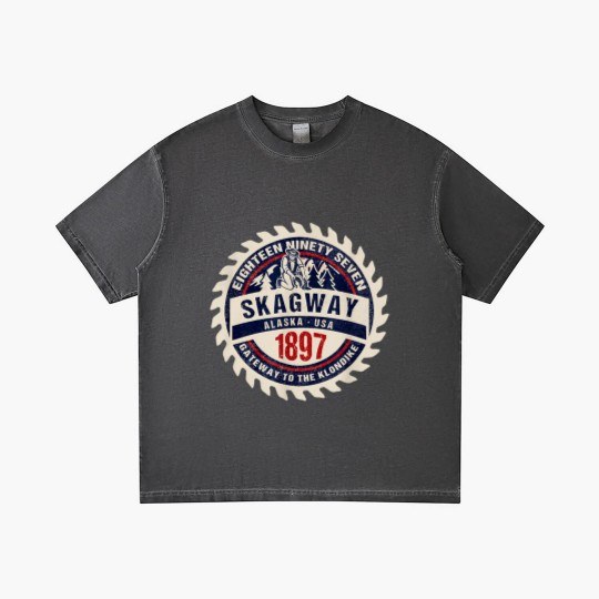 Discover Skagway Alaska 1897 Historic Gold Rush Town Souvenir Gift Gradient T Shirts