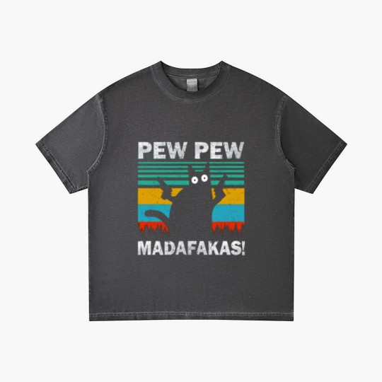 Discover CAT PEW PEW MADAFAKAS VINTAGE Gradient T Shirts Gradient T Shirts