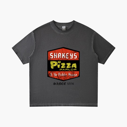 Discover Pizza Gradient T Shirts, Shakeys (vintage) Essential Gradient T Shirts, Shakeys Pizza Unisex Heavy Cotton Gradient T Shirts