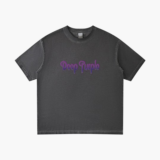 Discover Deep Purple Unisex Gradient T Shirts: Vintage Logo