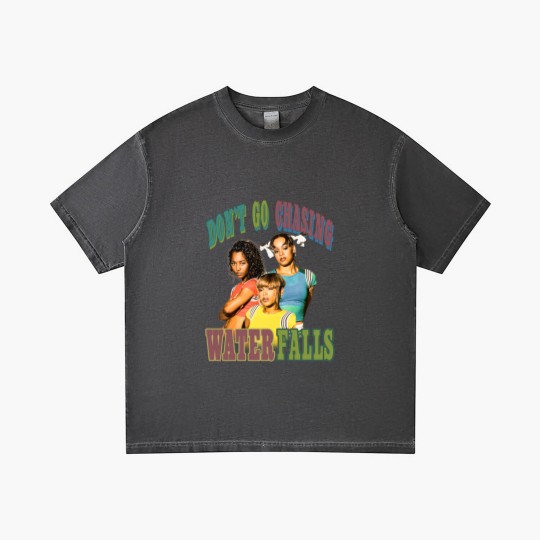 Discover Vintage TLC Gradient T Shirts | TLC Graphic Gradient T Shirts | Dont Go Chasing Waterfalls Gradient T Shirts