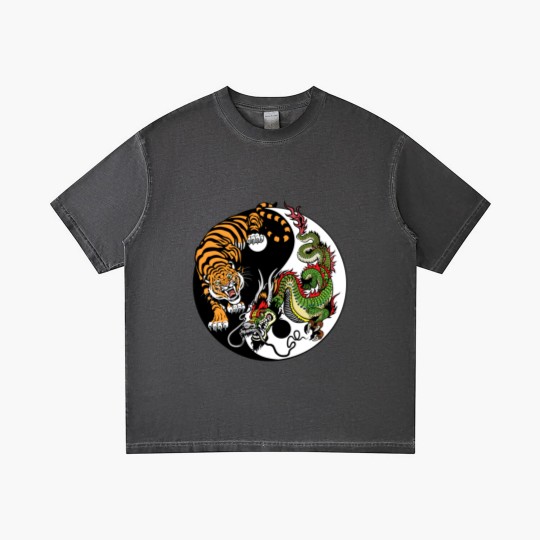 Discover dragon and tiger yin yang symbol Gradient T Shirts